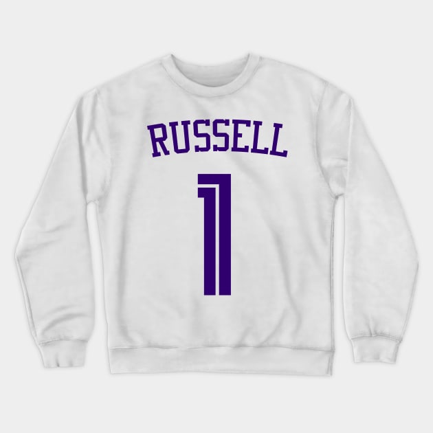 DeAngelo Russell Jersey Poster Crewneck Sweatshirt by Cabello's